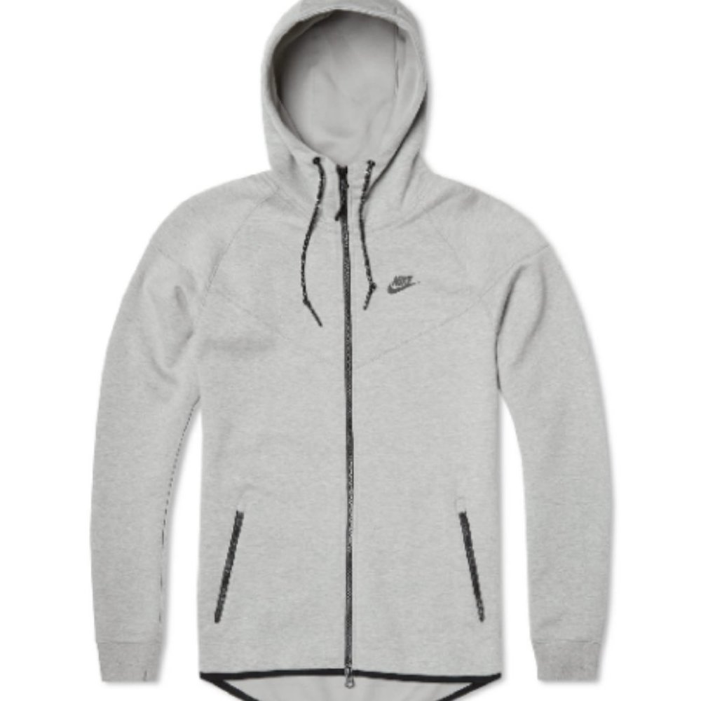 Nike Men Tech Fleece Hoodie New Grey Full Zip Sweatshirt (M) (new without tags)